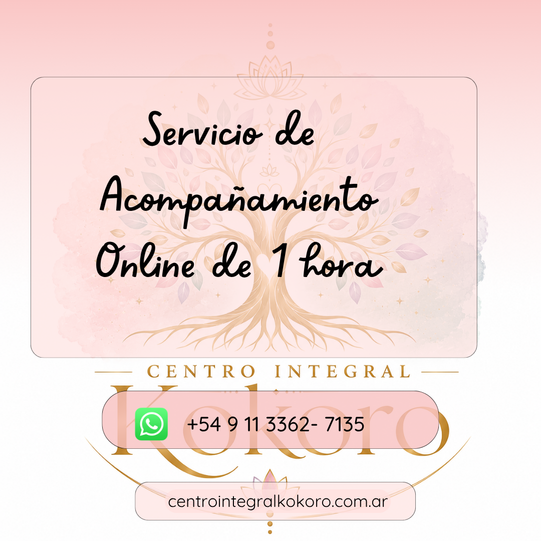 Servicio de Acompañamiento Terapéutico Online de 1 Hora