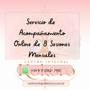 Servicio de Acompañamiento Terapéutico Online de 8 Sesiones Mensuales